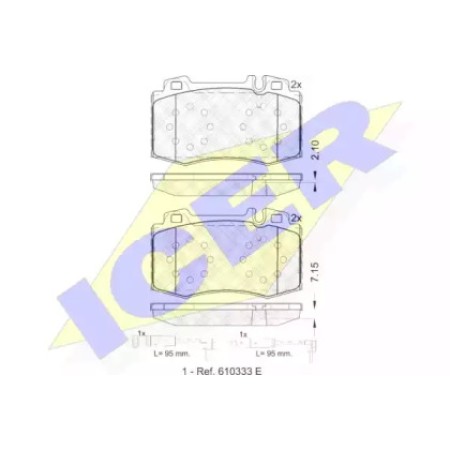 Колодки тормозные (передние) MB C-class (W203)/E-class (W211)/SCLK 1.8-5.5 98- (Brembo) (с датчиками 181389-203