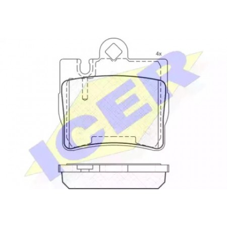 Колодки тормозные (задние) MB S-class (W220/ C215) 98-06 (Ate-Teves) 181390