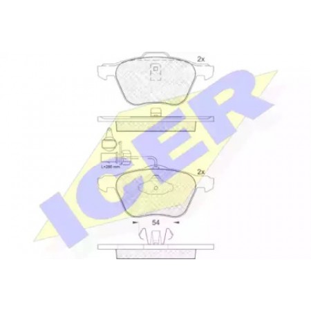 Колодки тормозные (передние) Seat Alhambra/VW Sharan 1.8-1.9TDI 95-10/VW T4 90-04 (с датчиками) 181395