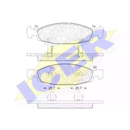 Колодки тормозные (передние) Jeep Grand Cherokee 3.1TD/4.0I/4.7V8 99-05 181398