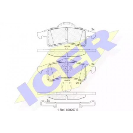 Колодки тормозные (задние) Jeep Grand Cherokee 99- 181399