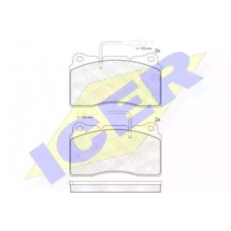 Колодки тормозные (передние) Peugeot 208 12- / 3008 09-17 / 607/807 02- (с датчиками) 181424