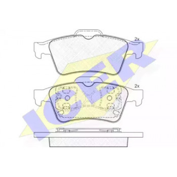 Колодки тормозные (задние) Ford Connect/Renault Laguna II/Megane II 02- (Ate - Teves) 181433