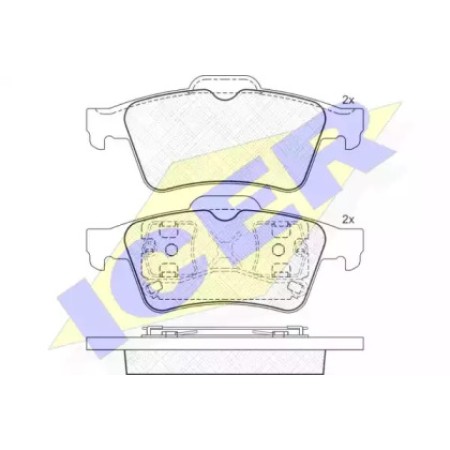 Колодки тормозные (задние) Ford Connect/Renault Laguna II/Megane II 02- (Ate - Teves) 181433