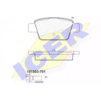 Колодки тормозные (задние) Fiat Bravo 08-14/Stilo 01-10 181503-701