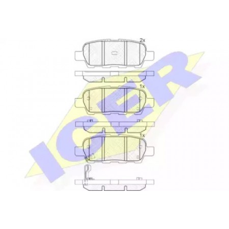Колодки тормозные (задние) Renault Koleos 08- (Akebono) 181509
