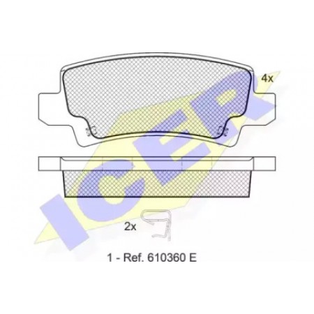 Колодки тормозные (задние) Toyota Corolla VIII-X 1.4-2.0D 97- (Lucas - Girling) 181514