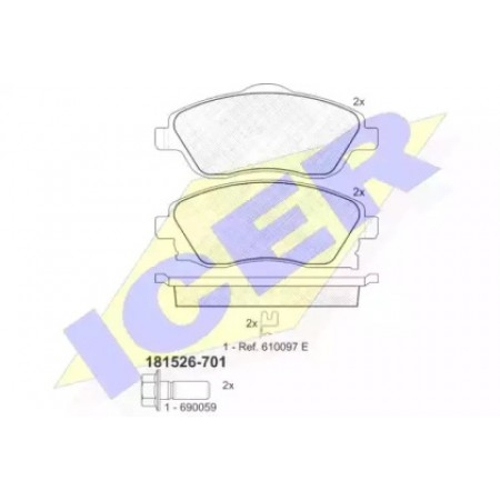 Колодки тормозные (передние) Opel Combo 01-04 (Lucas - Girling) 181526-701