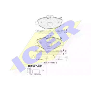 Колодки тормозные (передние) MB E-class (W211) 02-09 (Bosch) (с датчиками) 181527-701