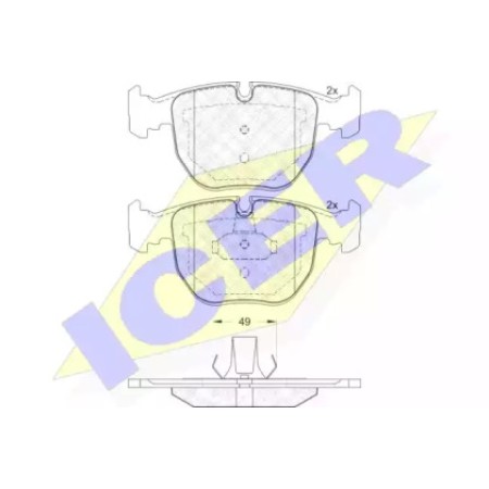 Колодки тормозные (передние) BMW 5 (E39)/7 (E38) 94- (Ate-Teves) 181530