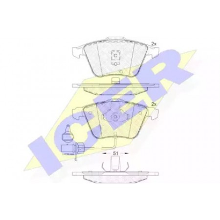 Колодки тормозные (передние) Audi A6 95-05 (с датчиками) 181531