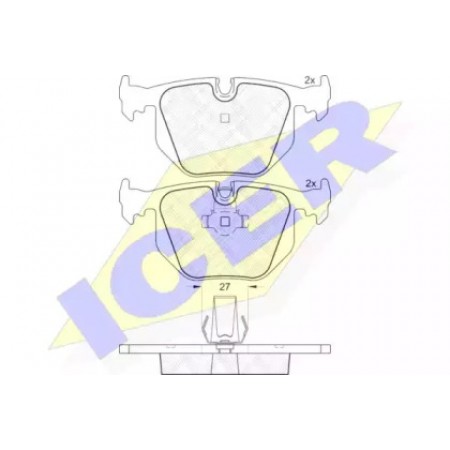 Колодки тормозные (задние) BMW 3/5/X3/X5 97- (Ate-Teves) 181549