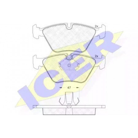 Колодки тормозные (передние) BMW 3 (E46) 97-07 181550