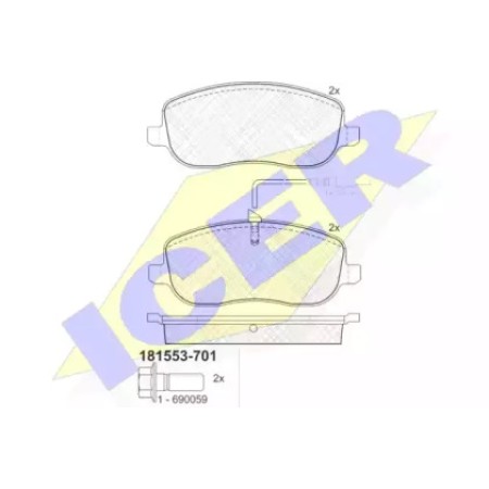 Колодки тормозные (передние) Fiat Scudo/Peugeot Expert 96-06 (Lucas-Girling)/(с датчиками) 181553-701