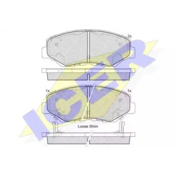 Колодки тормозные (передние) Honda CR-V/Accord/Civic 97- 181558