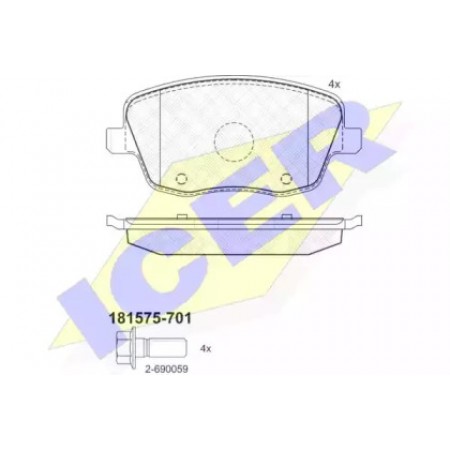 Колодки тормозные (передние) Skoda Fabia/VW Polo/Seat Cordoba/Ibiza IV 1.2-2.0 01- 181575-701
