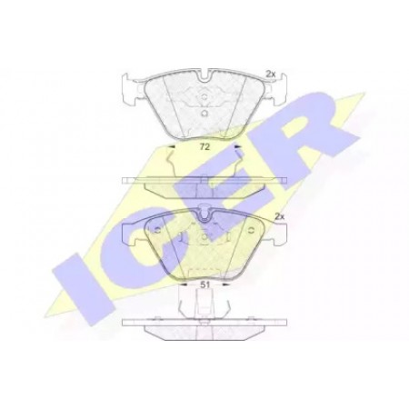 Колодки тормозные (передние) BMW 5 (E60)/6 (E64)/7 (E65) 01- (Ate - Teves) 181577