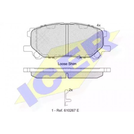 Колодки тормозные (передние) Lexus RX 03- (141.02x59.44) 181584