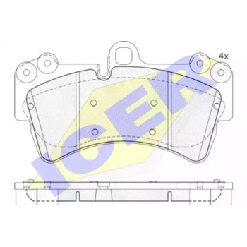 Колодки тормозные (передние) Audi Q7/ Porsche Cayenne/VW Touareg 02-10 (Brembo)  181595