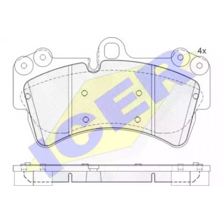 Колодки тормозные (передние) Audi Q7/ Porsche Cayenne/VW Touareg 02-10 (Brembo)  181595