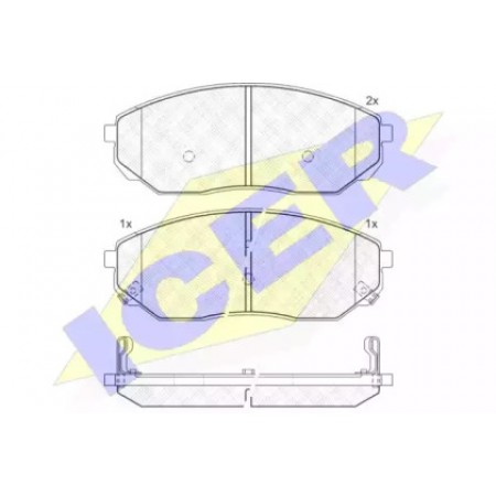 Колодки тормозные (передние) Kia Sorento 02- 181606