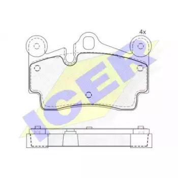 Колодки тормозные (задние) Audi Q7/VW Touareg  2.5D-6.0D 02- (Brembo) 181611