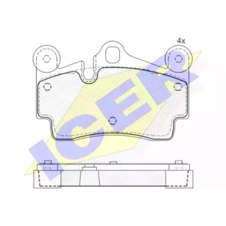 Колодки тормозные (задние) Audi Q7/VW Touareg  2.5D-6.0D 02- (Brembo) 181611