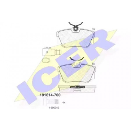 Колодки тормозные (задние) VW T4 1.8-2.8 90-03 R15 (Lucas) (с датчиком)  181614-700