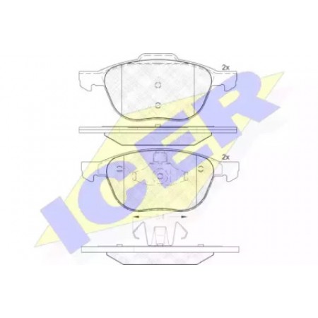 Колодки тормозные (передние) Ford Transit Connect 13-/Focus/C-Max 10-/Kuga 12- (Teves) 181617-202