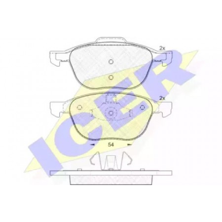 Колодки тормозные (передние) Ford Focus/Mazda 3/5 03- (Ate - Teves) 181617
