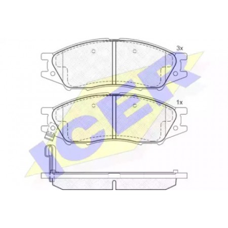 Колодки тормозные (передние) Nissan Almera II/Sunny 00- 181635