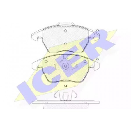 Колодки тормозные (передние) Citroen C4/Peugeot 307 03- (Teves) 181637