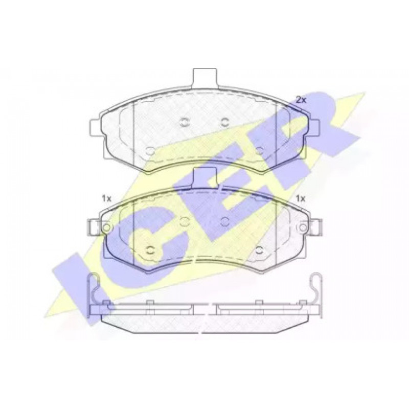 Колодки тормозные (передние) Hyundai Elantra/Avante 00-10/Kia Cerato 04-09 181643