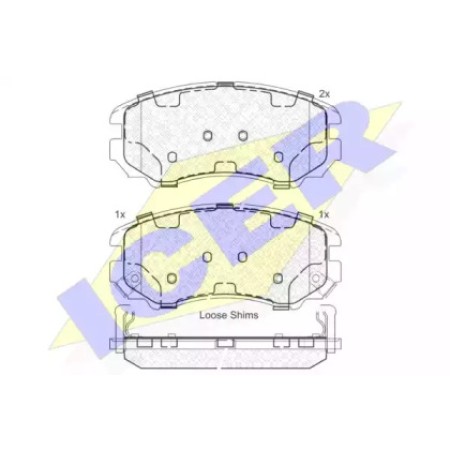 Колодки тормозные (передние) Hyundai Sonata/Tucson/Kia Sportage 01- 181644