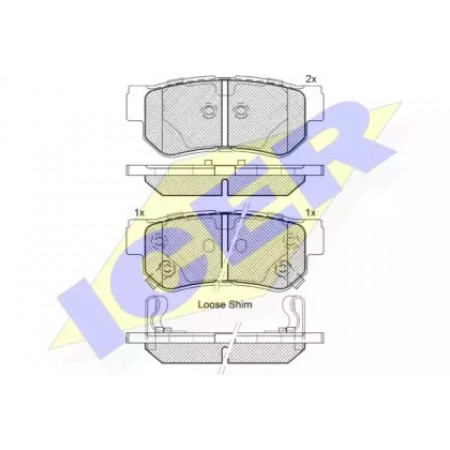 Колодки тормозные (задние) Hyundai Tucson 2.0 CRDi 04-10 181645