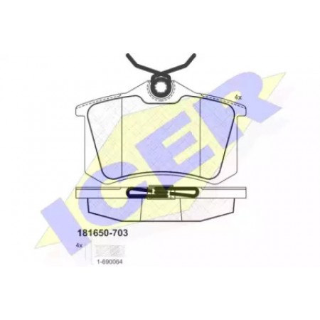 Колодки тормозные (задние) Audi A4/A6 97-08/Renault Scenic/Megane 99- (Lucas-Girling) 181650-703