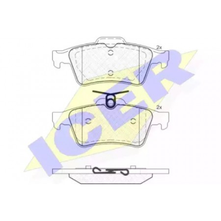 Колодки тормозные (задние) Ford Connect 02-13/Renault Laguna III 07- (Ate-Teves) 181651