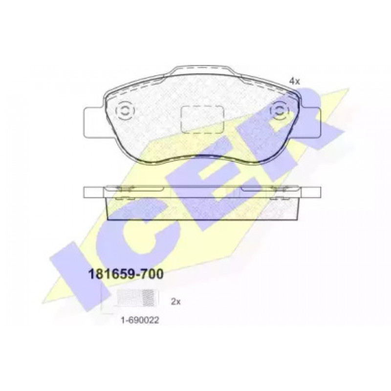 Колодки тормозные (передние) Fiat Panda/Fiorino 1.2/1.3D 03- 181659-700