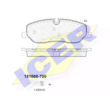 Колодки тормозные (передние) Land Rover Range Rover 02- (Trw) 181660-700