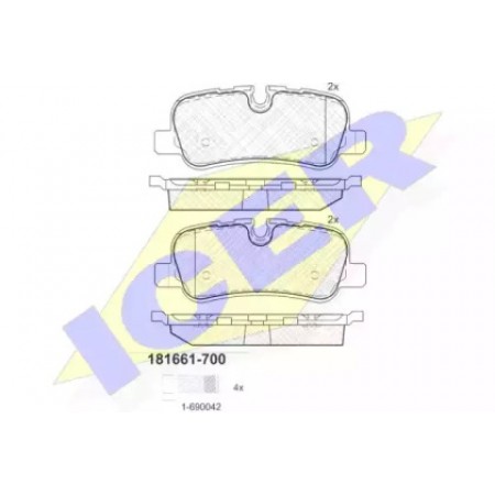 Колодки тормозные (задние) Land Rover Range Rover 02- 181661-700