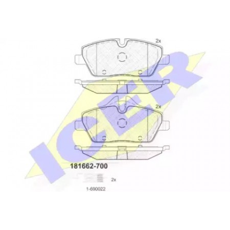 Колодки тормозные (передние) BMW 1 (E87) 03-12 181662-700