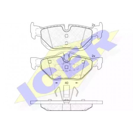 Колодки тормозные (задние) BMW 3 (E90-E93) 04-13 (Ate-Teves) 181663