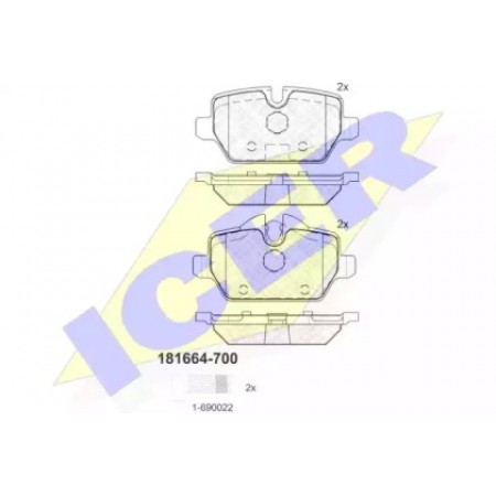 Колодки тормозные (задние) BMW 3 (E90-E93) 00-13/1 (E81/82/87) 03-13 (TRW) 181664-700