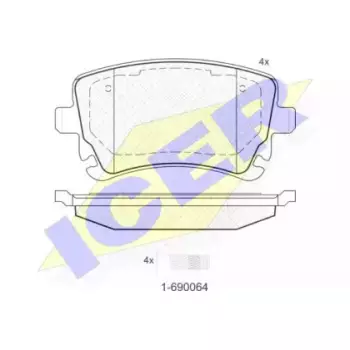 Колодки тормозные (задние) VW T5/Audi A4/A6/A8 03- (Lucas - Girling) 181674-204