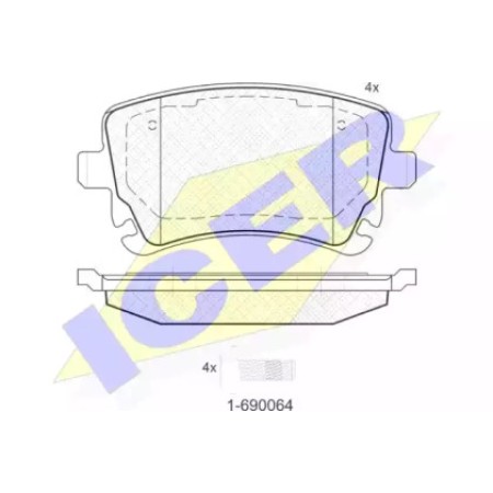 Колодки тормозные (задние) VW T5/Audi A4/A6/A8 03- (Lucas - Girling) 181674-204