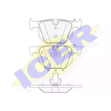 Колодки тормозные (задние) BMW 5 (E60/E61)/6 (E63/E64) 03- (ATE) 181684