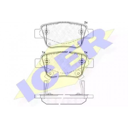 Колодки тормозные (задние) Toyota Avensis/Corolla 1.6-2.4i 03-09 (Bosch) 181688