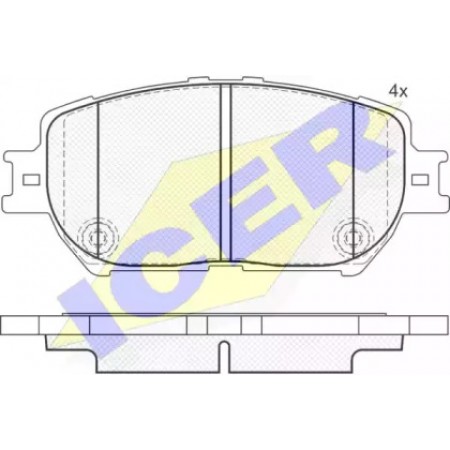 Колодки тормозные (передние) Toyota Camry/Lexus GS III/IS III 01- (Akebono) 181689