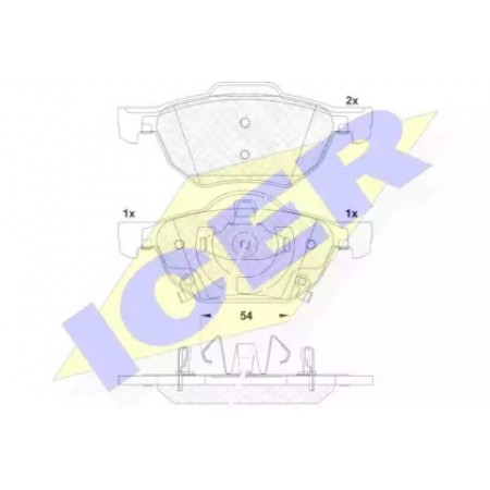Колодки тормозные (передние) Honda Accord 03-12 181695