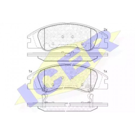 Колодки тормозные (передние) Kia Cerato 04- (Mando) 181708